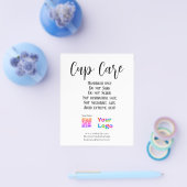 カップ気にの指示の追加ビジネス名のロゴの詳細 チラシ (シングル)