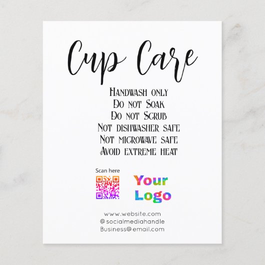 カップ気にの指示の追加ビジネス名のロゴの詳細 チラシ (正面)