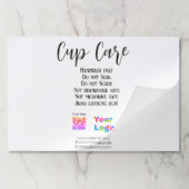 カップ気にの指示の追加ビジネス名のロゴの詳細 ペーパーパッド (折り畳み)