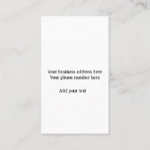 カップ気にの指示の追加ビジネス名のロゴの詳細 名刺 (裏面)