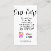 カップ気にの指示の追加ビジネス名のロゴの詳細 名刺 (正面)