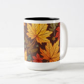 カップ紅葉 ツートーンマグカップ (正面右)