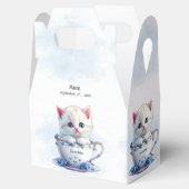 カップ青い花好きボックスの子猫 フェイバーボックス (オープン)