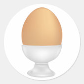 カップ食品の丸いステッカーに卵クラシックを入れる ラウンドシール (正面)