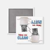 カップ食洗機磁石の愛らしい子猫 マグネット (正面/裏面)