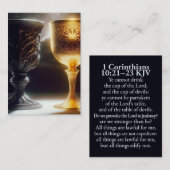 カップ2 | 1コリント10:21-23 KJVカードボックス 名刺 (正面/裏面)