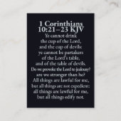 カップ2 | 1コリント10:21-23 KJVカードボックス 名刺 (裏面)