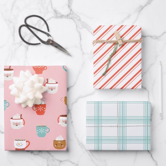 カップ・オブ・応援・ホリデー・ラッピング紙 ラッピングペーパーシート (正面)