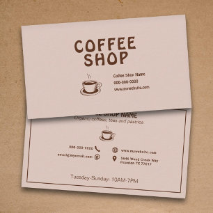 カップ&コーヒーショップ 名刺
