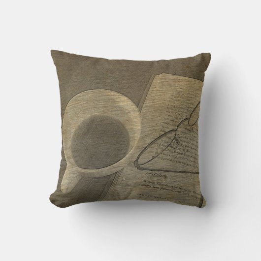 カップ&ブックスケッチ枕 クッション (正面)