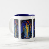 カップ:夜のスピリット – Maxfield Parrish ツートーンマグカップ (正面左)