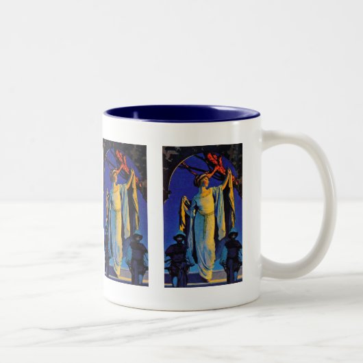 カップ:夜のスピリット – Maxfield Parrish ツートーンマグカップ (右)