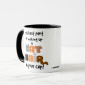 カップ·猫好き·マグの猫ユーモアのあるの髪 マグカップ (正面左)