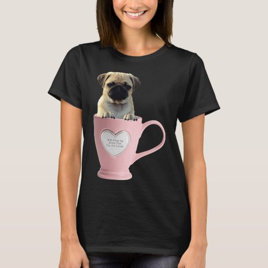 カップPug LクラシックシャツTシャツ2 Tシャツ (正面)