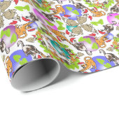 カッ熱狂するプクリスマス ラッピングペーパー (ロールコーナー)