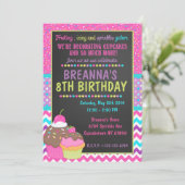 カッ飾プケーキパーティの招待状 招待状 (スタンド正面)