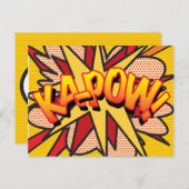 カッ-POW あなたのメッセージ スピーチバブル ファン レトロ 案内ポストカード (正面/裏面)