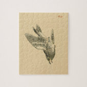 カツオドリ(日本の芸術) (鴻梅亭画) ジグソーパズル (縦)