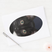 カツLOVEー 楕円形シール (封筒)