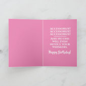 カテおもしろいィ·カットの誕生日美しいのヒント カード (内部)