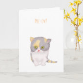 カティくん子猫の仲が良い カード (黄色い花)