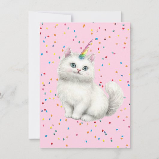 カティコーンキットコーンマジカルキャットバースデーパーティー 招待状 (裏面)