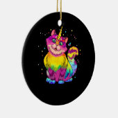 カティコーンユニコーンキャットユニキティコーン絞り染め セラミックオーナメント (右)