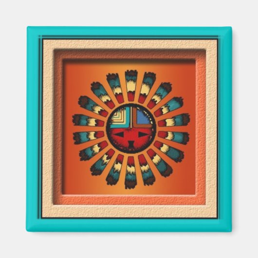 カティナ(カチナ)サン顔 マグネット (正面)