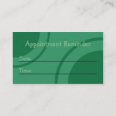 カティレトロ赤頭整髪用カードグリーン 予約カード (裏面)