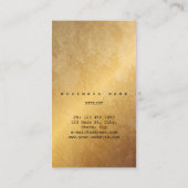 カティーナブルーネイビーグランギー金ゴールド大理石Vip3 名刺 (裏面)