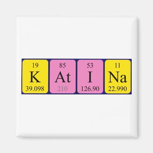 カティーナ周期表名磁石 マグネット (正面)