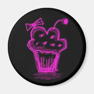カティーボーイ磁石カップケーキピンク マグネット
