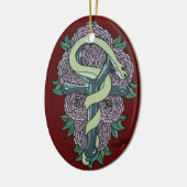 カティ包まれたーCによるスのまわりにネーク・アンキュのタトゥー・アート。 セラミックオーナメント (左)