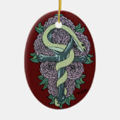 カティ包まれたーCによるスのまわりにネーク・アンキュのタトゥー・アート。 セラミックオーナメント (正面)
