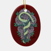 カティ包まれたーCによるスのまわりにネーク・アンキュのタトゥー・アート。 セラミックオーナメント (裏面)