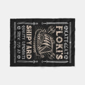 カテガットフロキス造船北欧神話バイキング フリースブランケット (正面(横))