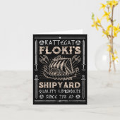 カテガット・フロキスの造船所 ノルディック神話 バイキング カード (黄色い花)