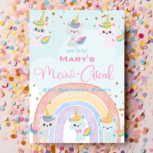 カテコーンミオグリ誕生日招待状 シーズンカード