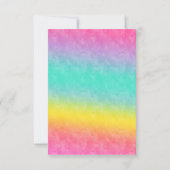 カテコーン誕生日パーソナライズされたサンキューカード サンキューカード (裏面)