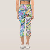 カテゴリー5曲旋回抽象芸術アートデザイン カプリレギンス (裏面)