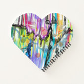 カテゴリー5曲旋回抽象芸術アートデザイン ノートブック (裏面)