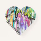 カテゴリー5曲旋回抽象芸術アートデザイン ノートブック (正面)