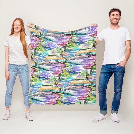 カテゴリー5曲旋回抽象芸術アートデザイン フリースブランケット (インサイチュ)