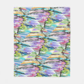 カテゴリー5曲旋回抽象芸術アートデザイン フリースブランケット (正面)