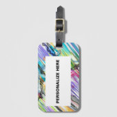 カテゴリー5曲旋回抽象芸術アートデザイン ラゲッジタグ (正面縦)