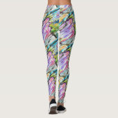 カテゴリー5曲旋回抽象芸術アートデザイン レギンス (裏面)