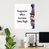 カテゴリー5 アドベント パープル ホリデー子猫 ポスター (ホームオフィス)