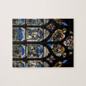 カテドラルのステンドグラスのデザイン ジグソーパズル (横)