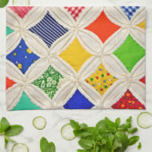 カテドラルウィンドウのキルトパターン キッチンタオル (折り畳み)