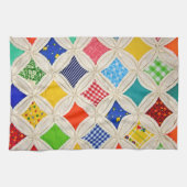 カテドラルウィンドウのキルトパターン キッチンタオル (横)